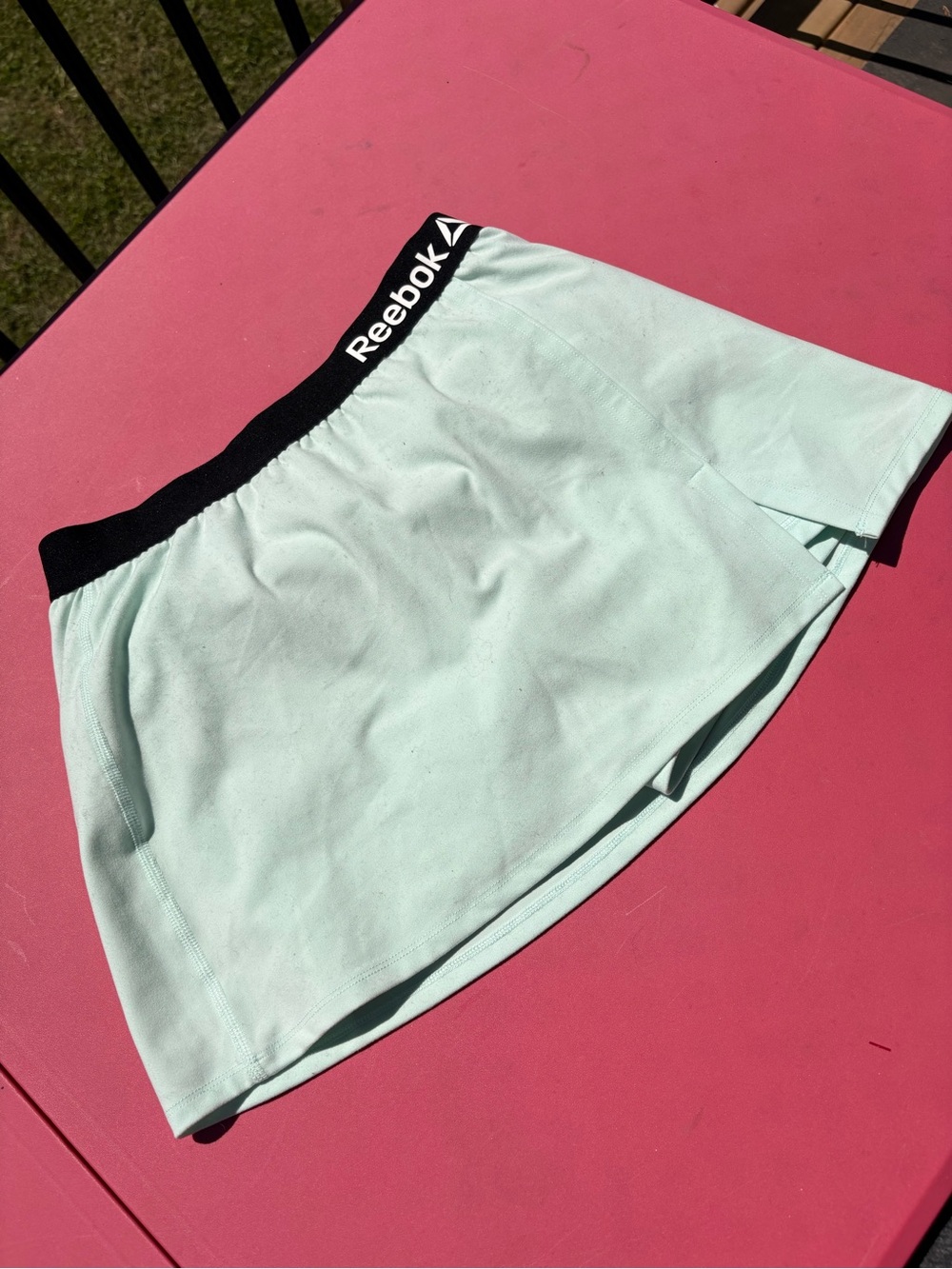 Reebok Mint Sports Skort with Black Logo Waistband